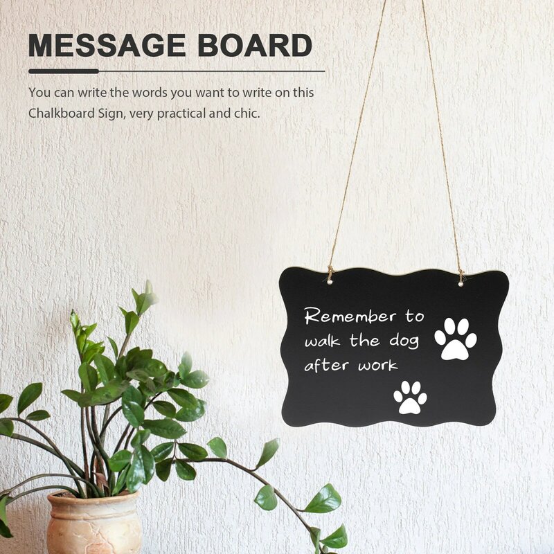 Apagável pendurado Memo Board, Message Board, Door Sign, Small Chalkboard