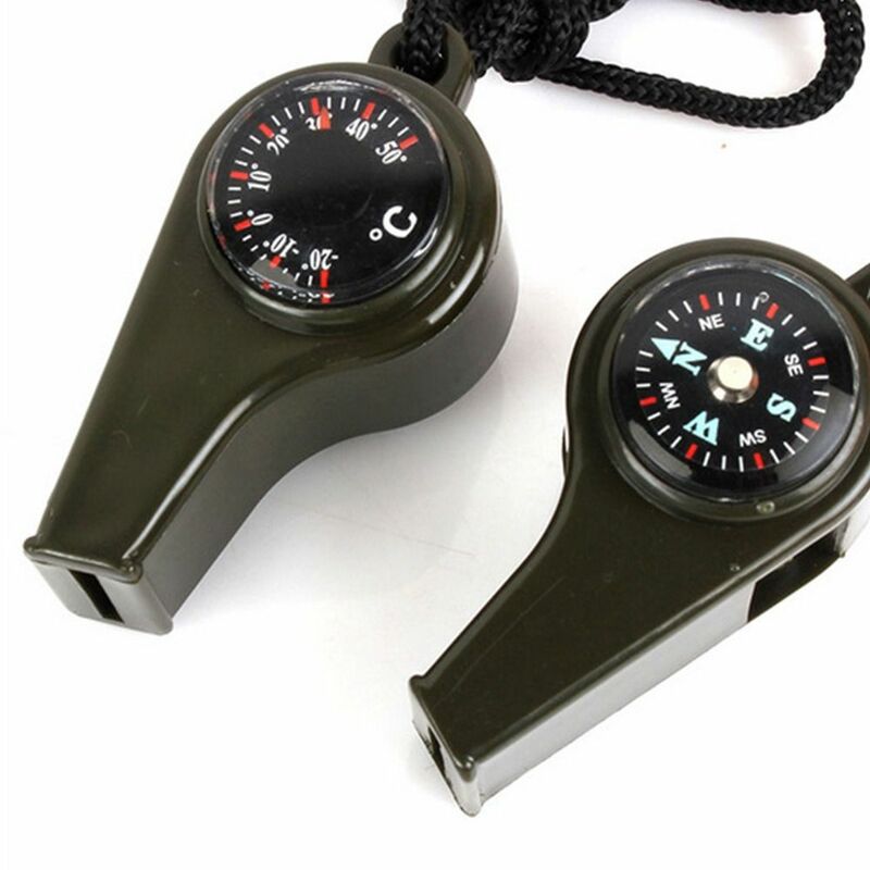Multifunction Whistle Mini Compass, Ferramentas de Sobrevivência, Navegação Mosquetão, 3in 1, 4in 1, ao ar livre