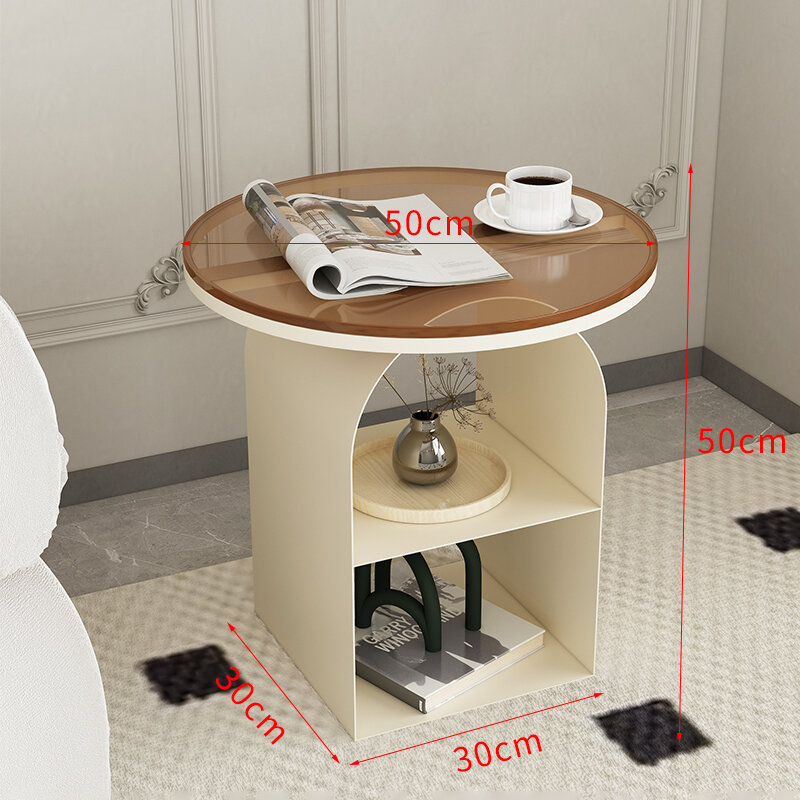 Okrągły luksusowy stolik na kawę salon nowoczesne do przechowywania do domu, do kawy stół salon Nordic Tavolino Da Salotto dekoracja