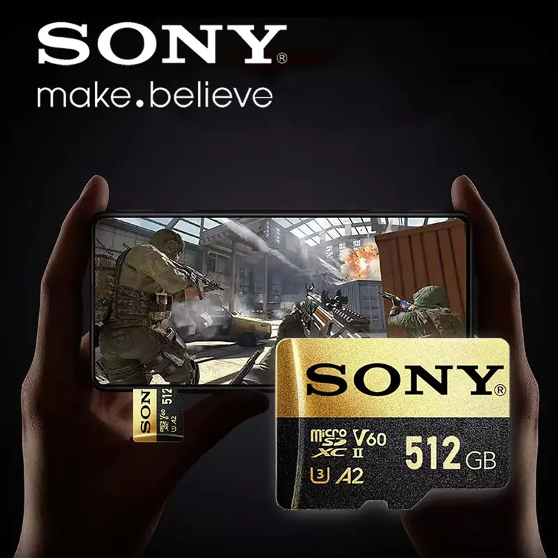 SONY Micro SD karta SD szybka karta pamięci SD 128GB 256GB 32GB 64GB MicroSD U3 A2 TF karta Flash do Xiaomi telefon aparat stołowy PC
