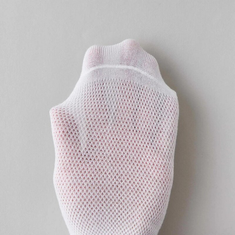Conjunto de meias de algodão respirável masculino, meia baixa, malha curta, branco, preto, monocromático, verão, 1 lote, 5 pares