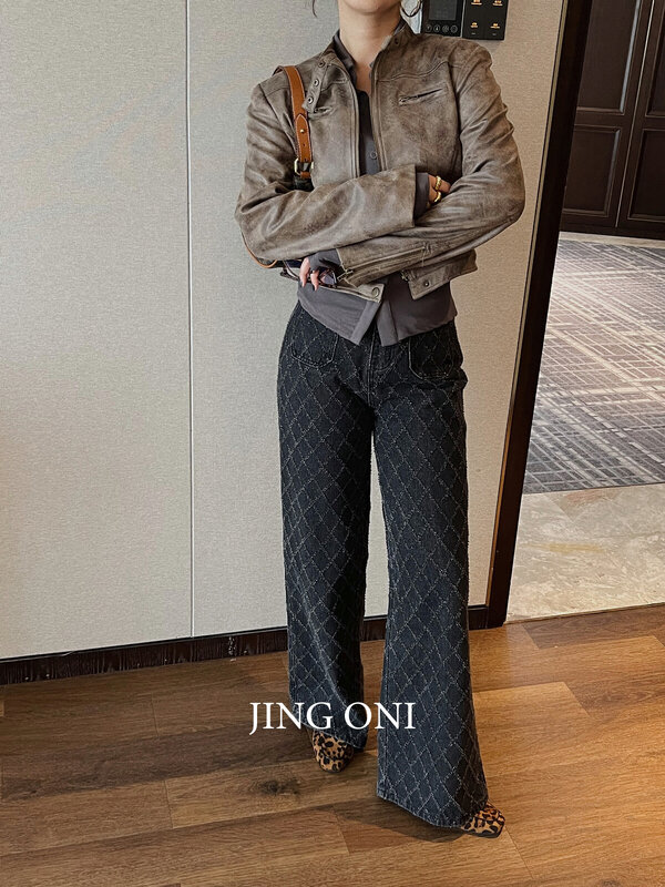 Jaquetas de couro femininas, roupas de motociclista com zíper, blazer Y2K bombardeiro inverno, moda coreana elegante, vintage, 2023