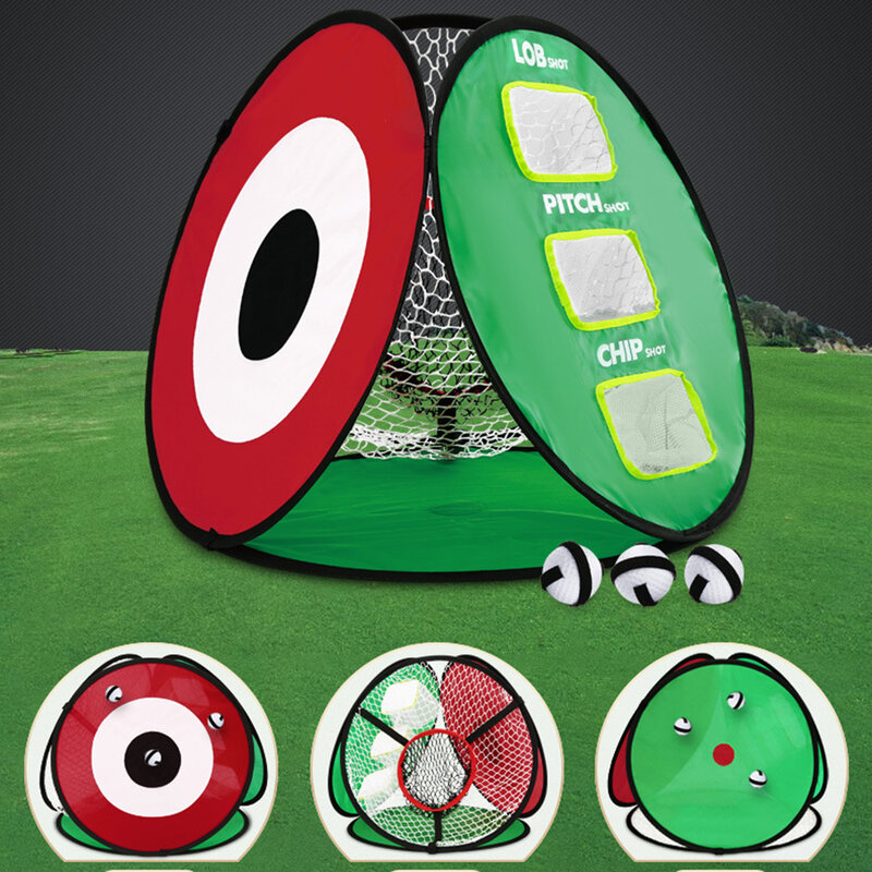 Нейлоновая сетка PGM для тренировок по гольфу, 3-шаровая 4-сторонняя режущая сетка для гольфа с 3 отверстиями, режущая клетка для мяча, которую можно использовать в помещении и на улице LXW021
