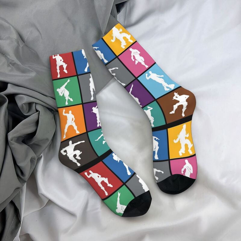 Battle Royale Sieg Tanz Regenbogen Gitter lustige Socken Harajuku Strümpfe die ganze Saison lange Socken Zubehör für Unisex Geschenke