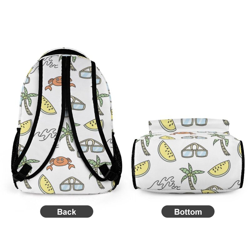 Children's Cute Fruit Schoolbag Full Printed Simple Schoolbag Large Capacity Backpack Parent-child Leisure Bag Customize Pattern