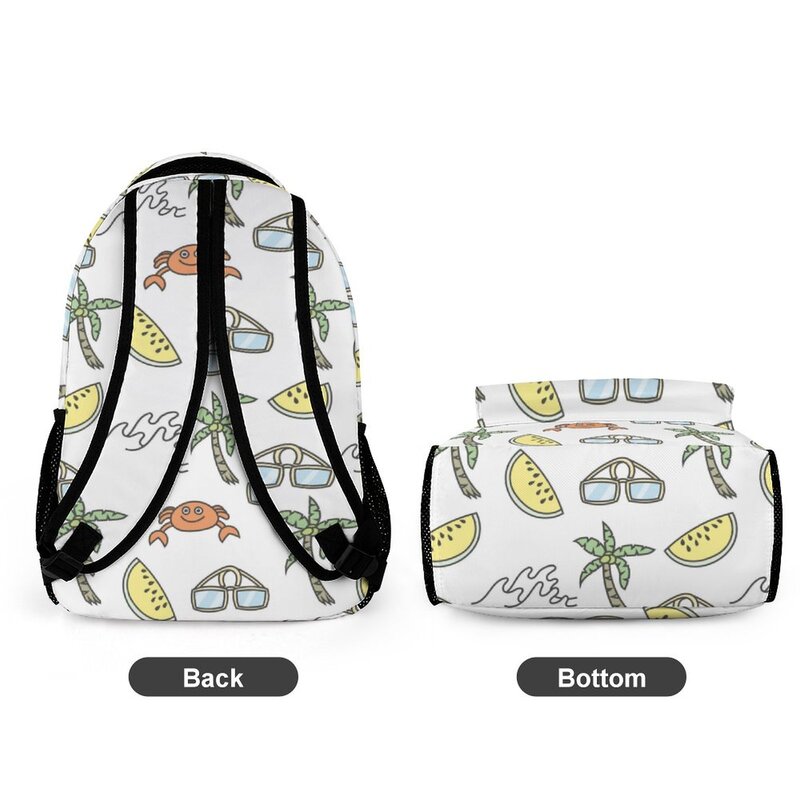 Mochila escolar de frutas para niños, Bolsa Escolar Simple con estampado completo, de gran capacidad mochila, bolsa de ocio para padres e hijos, patrón personalizado