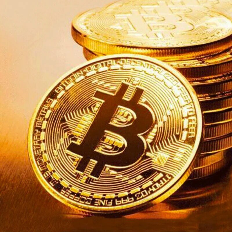 Kreatywna pamiątka pozłacane Bitcoin moneta kolekcjonerska wielki prezent Bit moneta kolekcja sztuki złota pamiątkowa moneta