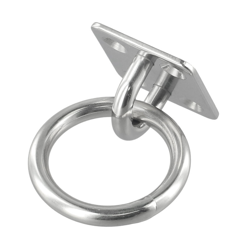 Placa de ojo para yate, placa cuadrada Marina estable de acero inoxidable Universal con anillo, 1 piezas, 6mm, accesorios para cabina