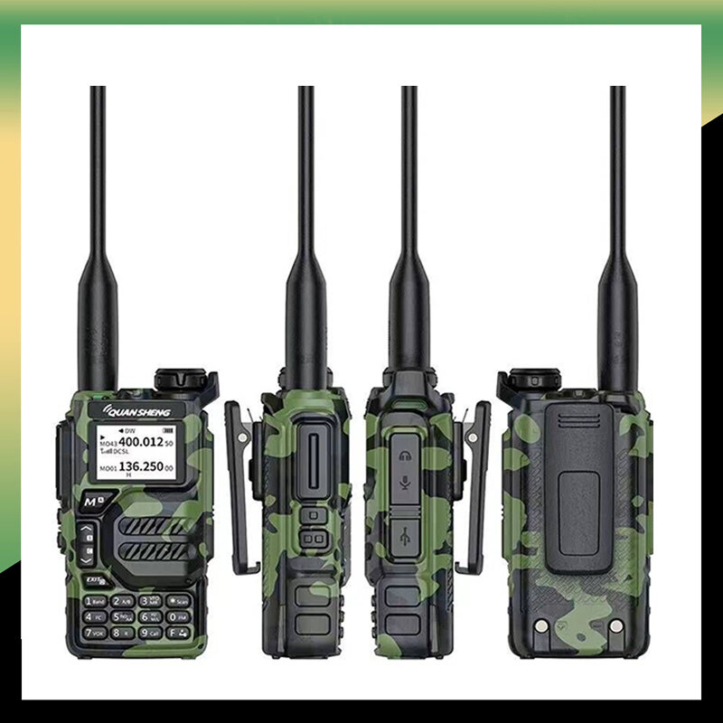 راديو Waltalkie ، راديو 50-MHz ، UHF ، VHF NOAA ، جهاز تشويش إذاعي ، DTMF ، نسخة تردد لاسلكية ، شوكي ، راديو اتجاهين