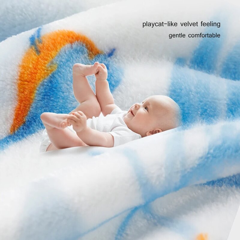Goodbaby GB ผ้าห่มผ้าสักหลาดอ่อนสำหรับเด็กทารกขนาด120x100ซม. (0-6yrs เก่า)