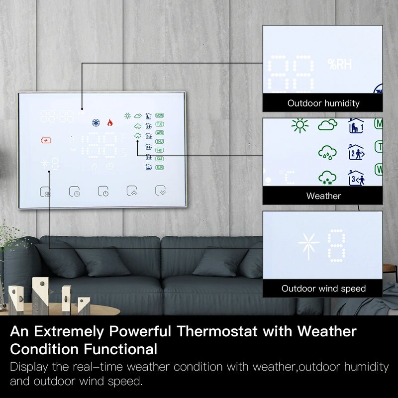 WiFi RF Thermostat Tuya Smart Temperatur Controller RF Empfänger Wasser/Elektro-/Gas Kessel Heizung Smart Leben App Alexa google