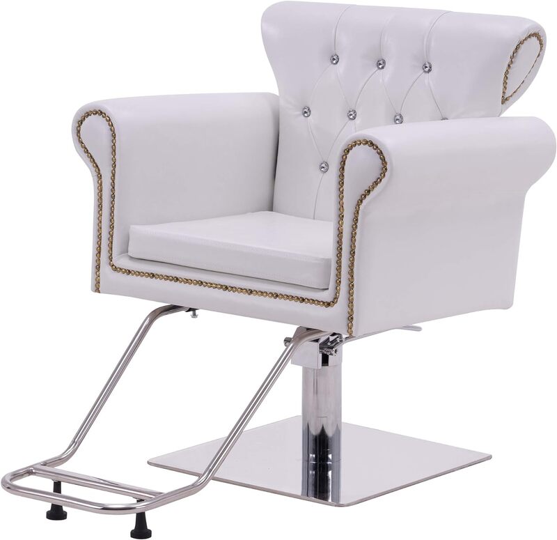 Klasyczny krzesło do salonu do stylizacji BarberPub dla fryzjer antyczny hydrauliczny fotel fryzjerski wyposażenie Spa piękności 8899 biały