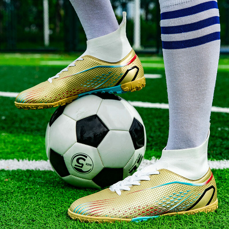 DR.EAGLE scarpe da calcio professionali da uomo antiscivolo allenamento in erba tacchetti da calcio Hi-top scarpe da calcio FG/TF antiscivolo Chuteira