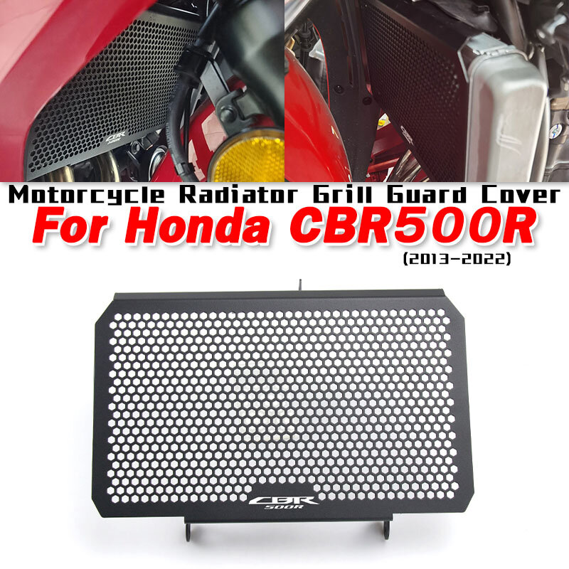 Motocicleta Radiador Grill Proteção Capa, moto Motor Cooler Capa, Honda CBR500R CBR 500R 2013-2022