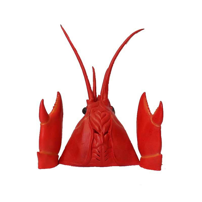 Cosplay Udang Lobster Hiasan Kepala Hewan Topeng Panggung Kinerja Kepiting Cakar Besar Penjepit Kreatif Lateks Sarung Tangan Peran Bermain Alat Peraga
