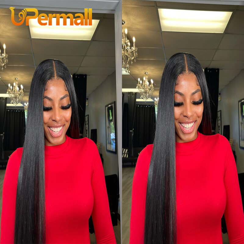 Upermall 5X5 6X6 7X7 Pre Plucked Swiss Lace Closure Straight Body Wave Transparent Can Be Bleached Brazilian Human Hair On Sale