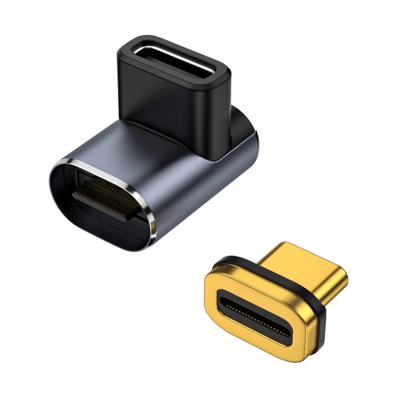 كابل مهايئ مغناطيسي USB من النوع C USB4.0 Thunderbolt3 مهايئ USB C إلى النوع C 40Gbps 100 واط شحن سريع كابل مهايئ مغناطيسي 8K @ 60Hz