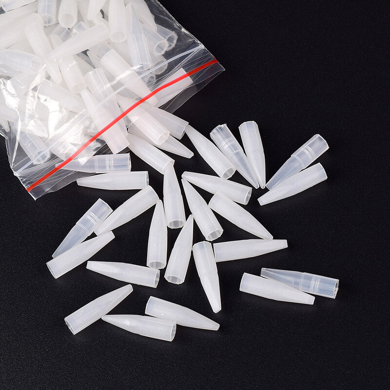 100 PCS Disposable Eyebrow Tattoo 1R/3R/5R/5F/7F Needles Caps Plastic Machine Permanent Makeup Tips Traditional Accessories
