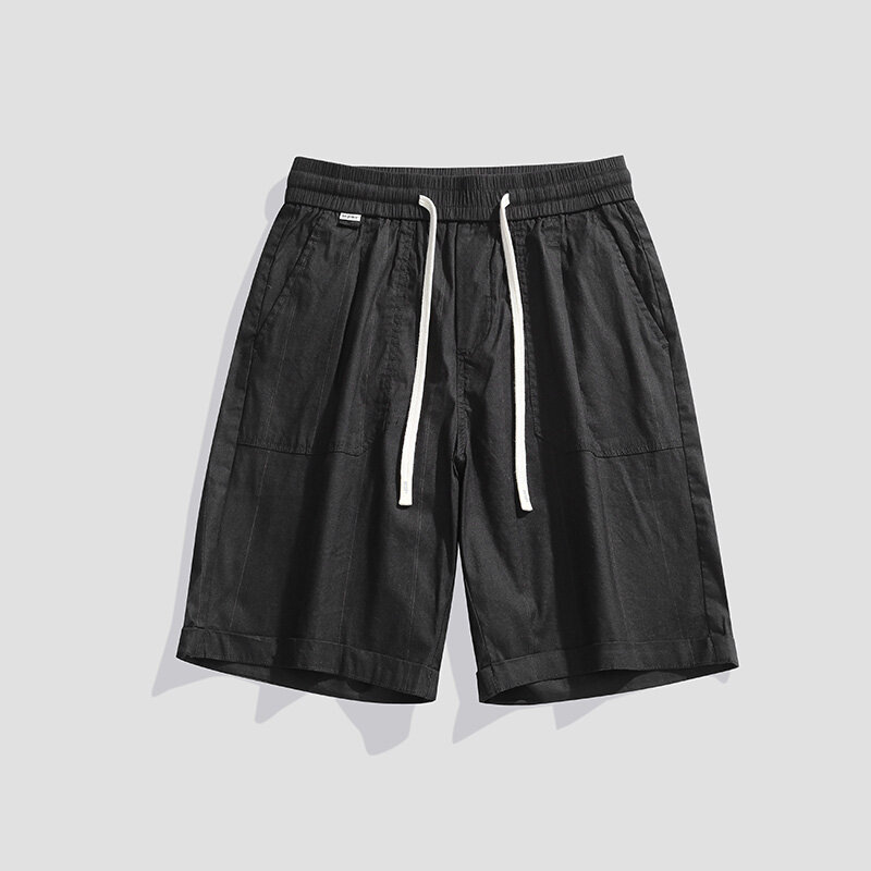 2023 verão homens carga algodão shorts dos homens casual sólida cintura elástica praia shorts primavera jogger shorts calças masculinas dropshipping