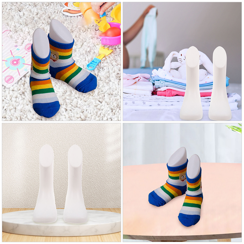赤ちゃんの足のモデル,プラスチック製の靴型,表示された靴下,4個