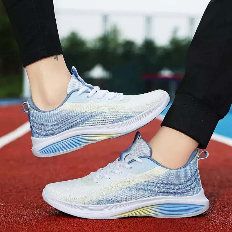 รองเท้าวิ่งใหม่รองเท้าออกกำลังกายกีฬานักเรียนวัยรุ่นระบายอากาศรองเท้าผ้าใบคู่เทนนิส