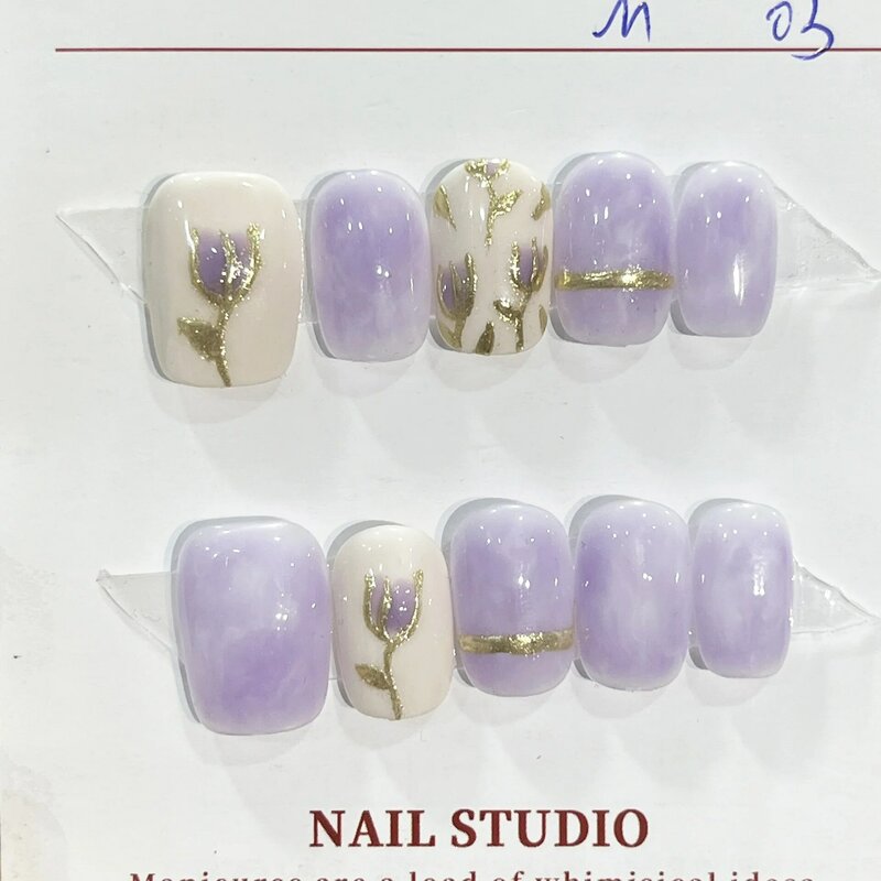 10Pcs Cute Cat Eye Handmade Press On Nails Wearable False Nails Full Cover Shine Short Decoration Manicure False Nail Tips Art