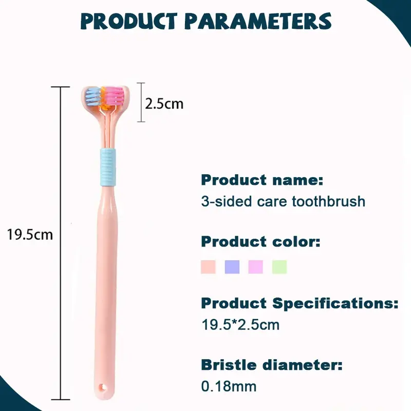 Dreiseitige weiche Haar zahnbürste erwachsene Zahnbürste ultra feine weiche Borste Mundpflege Sicherheit Zahnbürste für die Mund gesundheit cle