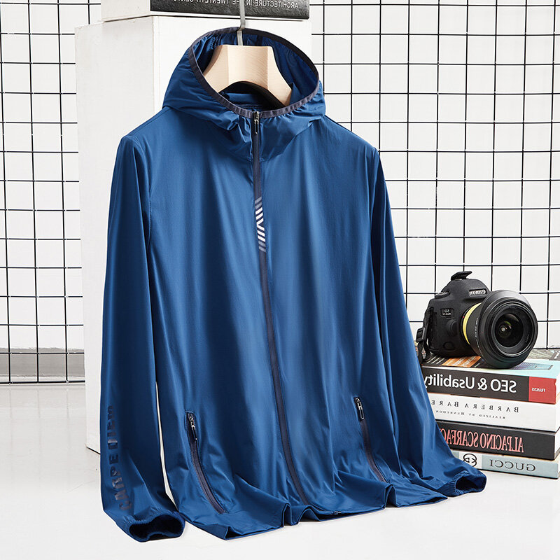UPF50 + 자외선 차단 재킷 남성용, 야외 등산, 캠핑, UV 차단 코트, 캐주얼, 루즈, 피트니스 의류, 여름