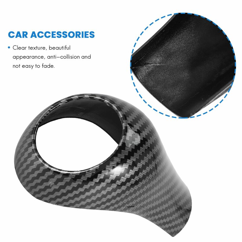 Carbon Fiber Gear Shift Knob Capa para Mercedes-Benz, W204, W212, A, C, E, G, GLS Classe