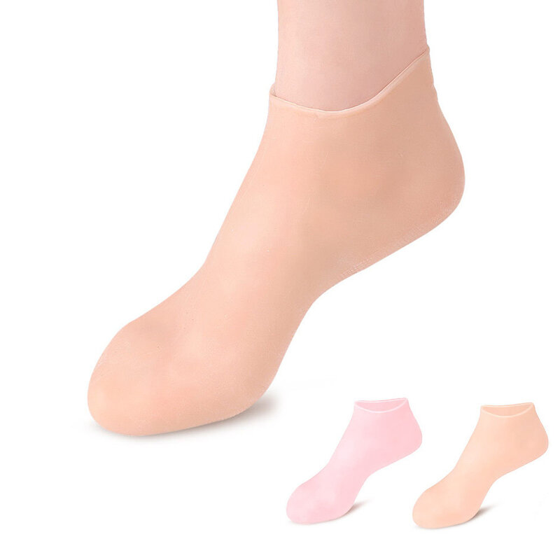 2Pcs ซิลิโคน Feet Care ถุงเท้าให้ความชุ่มชื้นเจลส้นถุงเท้าบาง Foot Care Protectors เท้าเครื่องมือดูแล Cracked skin Care