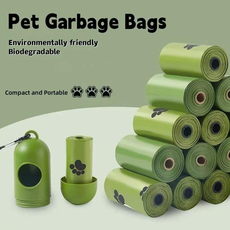 Bolsa de basura Biodegradable para mascotas, bolsas de caca de perro a granel, bolsa de caca perfumada Biobase, bolsas de residuos de gato degradables, dispensador de caca de perro, regalos, nuevo