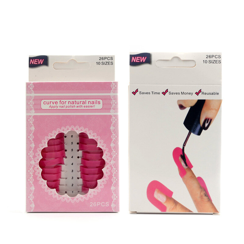 10 Stuks 1 Set/Pro Manicure Vinger Nail Art Case Ontwerp Tips Cover Polish Shield Protector Tool