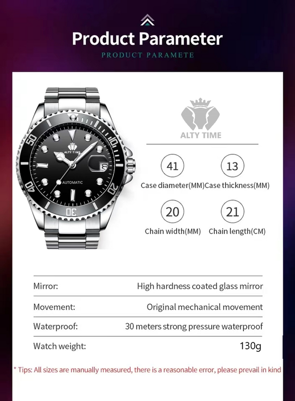 Orologio subacqueo automatico di lusso da uomo NH35 orologio meccanico da lavoro in acciaio inossidabile luminoso impermeabile per uomo reloj hombre