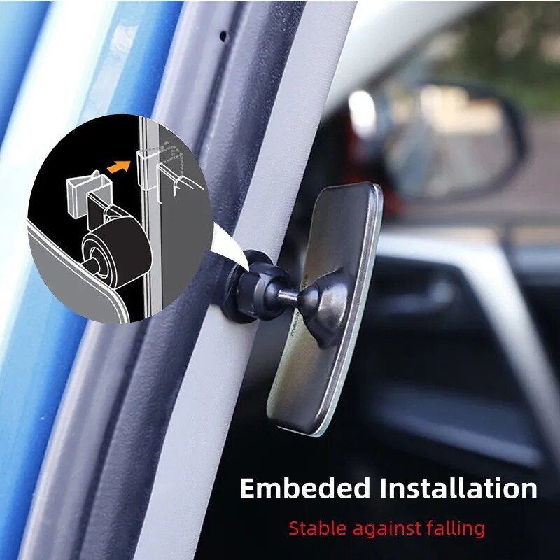 Espejo auxiliar de punto ciego ajustable para coche, rotación de 360 grados, espejos convexos HD, espejo retrovisor de marcha atrás para estacionamiento