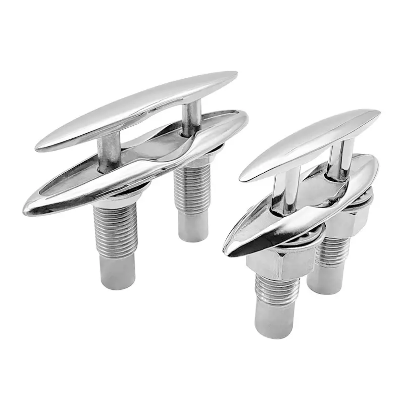 Boat Ship Mooring Dock Neat Cleat Double-Deck Push-Pull Cable Invisible Bolt for Kayak Boat and Dock Marine 316 Stainless Steel