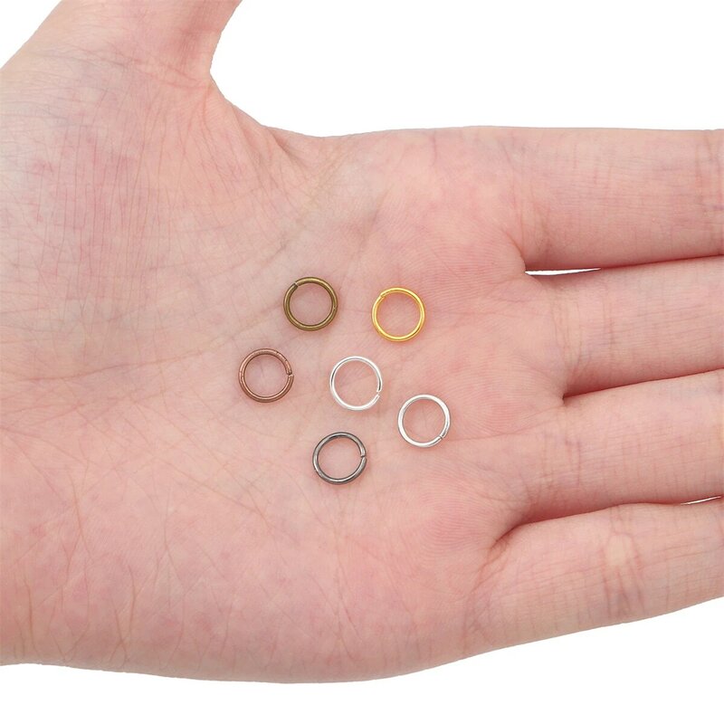 Dividir Jump Rings Conectores para Fazer Jóias, DIY Acessórios, Encontrar Suprimentos, Atacado, 4mm, 5mm, 6mm, 8mm, 10mm, 500 Pcs/Lot