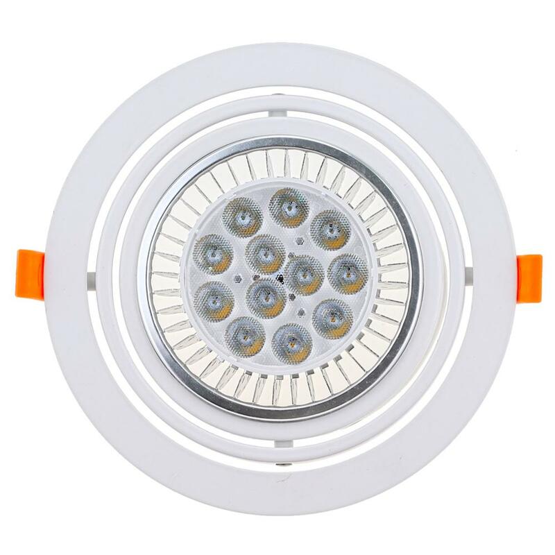 Lampe de Plafond Encastrée avec Cadre, Support de Downlight AR111, Découpe de Fixation, Douille LED de 150mm, Trou de Plafond Réglable