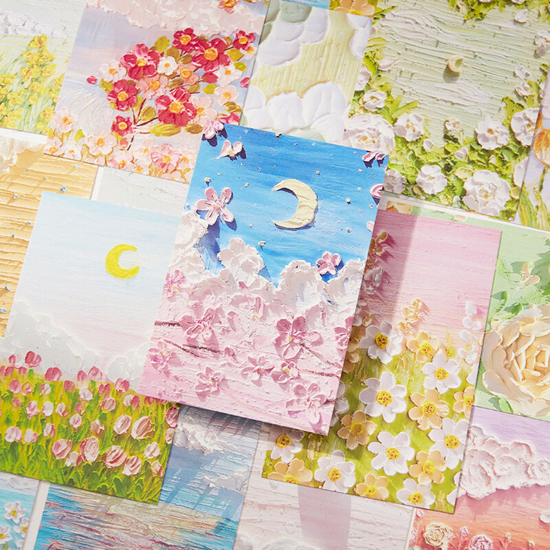 30 sztuk/zestaw Breeze Four Seasons szeptanie serii pocztówka obraz olejny dekoracje kartka z życzeniami karty wiadomości kartka urodzinowa