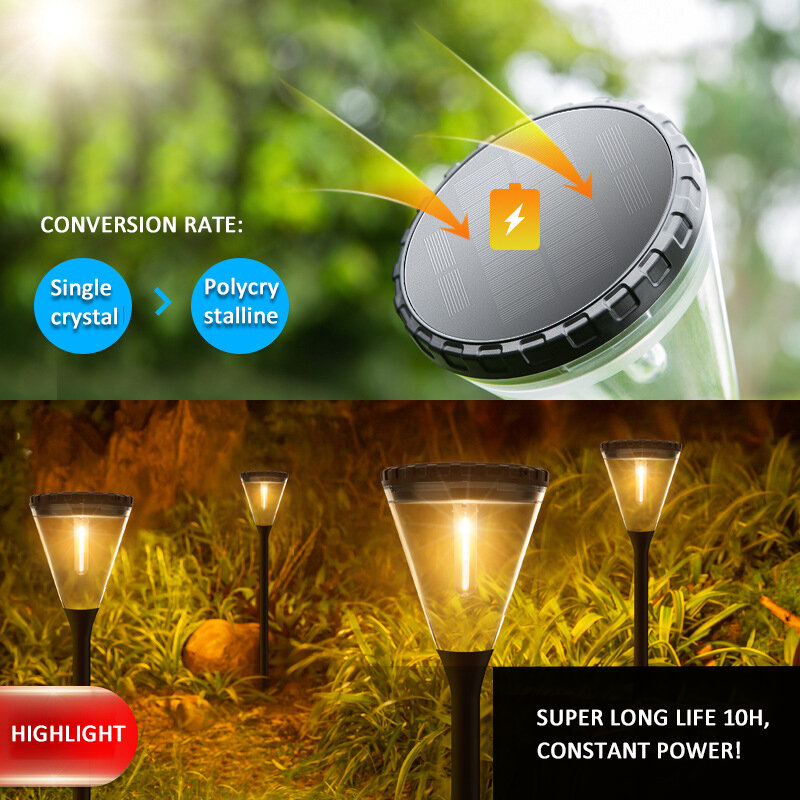 Солнечная фотолампа, наружные садовые светильники, подсветка для виллы, ландшафтные садовые светильники, декоративная лампа для газона с управлением