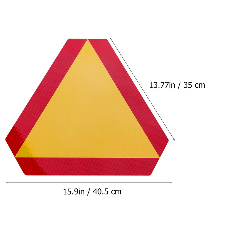 1Pc Slow Moving Vehicle Sign Triangle Sign Rear Reflector Reflective Board