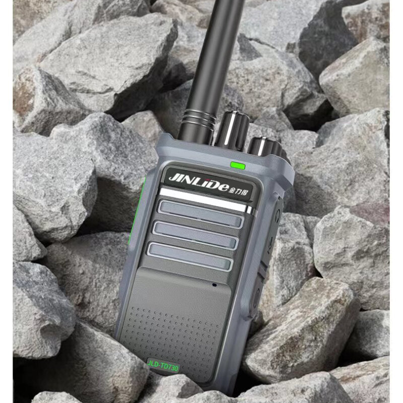 Jinlid walkie talkie profesional TD730, versi teknik 1-5km, pemancar nirkabel, sipil, situs konstruksi, luar ruangan