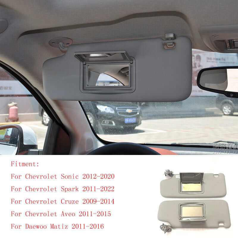 SKTOO-Espejo de maquillaje para coche, accesorio con parasol para Chevrolet Spark 2011-2022, cinturón, sombreado