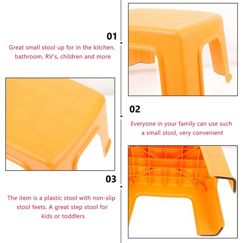 Plastic Stool Stools for Living Room Home Furniture Footstool Non-slip Mushroom