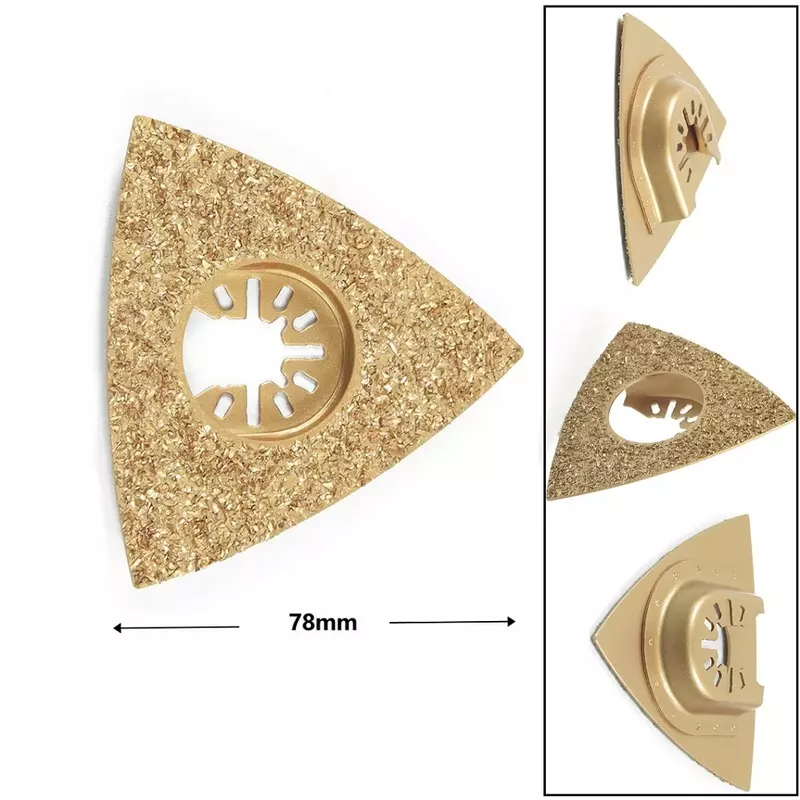 Hartmetall-Dreieck-Raspel oszillierende Sägeblätter Hartmetall-E-Cut-Multi tool für grobe Schleif füller Fliesen keramik Multitool-Sägeblatt