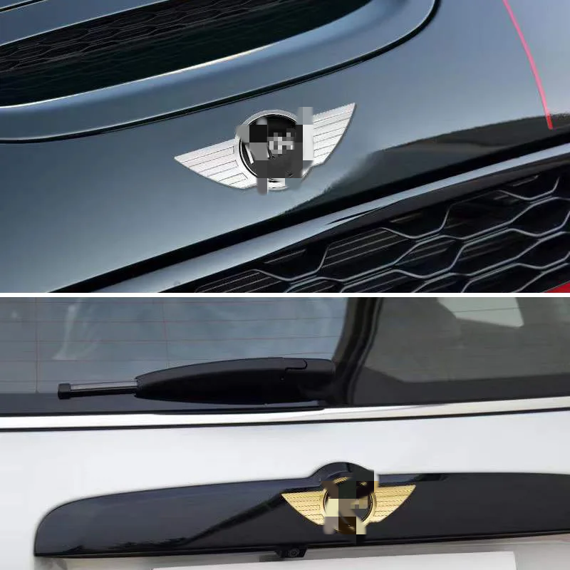 Stylizacja samochodu 3D metalowy przedni tylny bagażnik naklejki z Logo znaczek z symbolem dla M-i-ni Cooper One S R50 R53 R56 R60 F55 F56 R57 R58 R59 R60