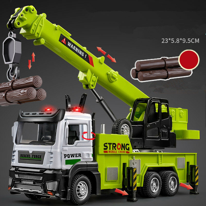 1: 50 alloy engineering crane model,simulated sound and light music,tower crane toys,wholesale