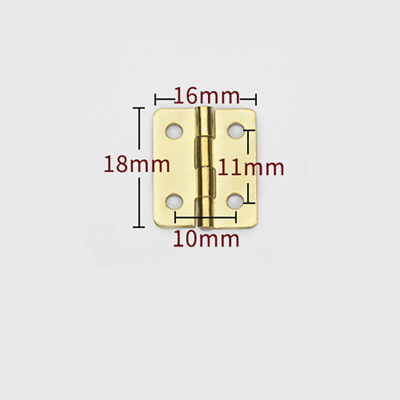 270 ° Engsel Logam Kecil Emas Mini Engsel Kecil untuk 1/12 Rumah Miniatur Kabinet Furnitur Fitting Bulat Sudut Engsel Besi