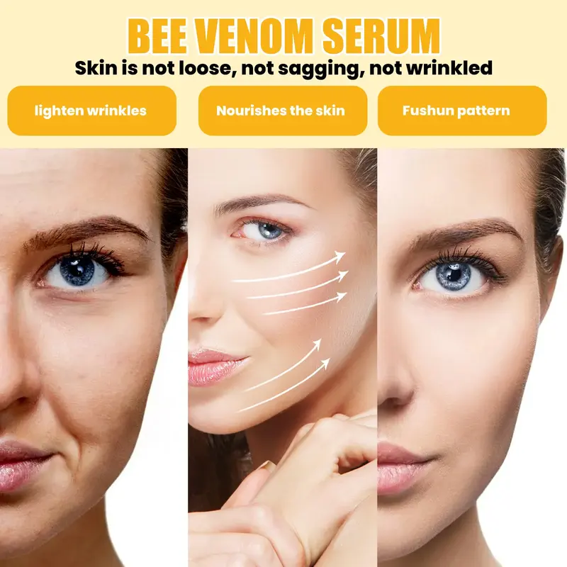Anti Aging Serum Wrinkle Removal Fine Lines Lifting Repair Pore Shrinking Brighten Firming Moisturizing Facial Bee Venom Essence