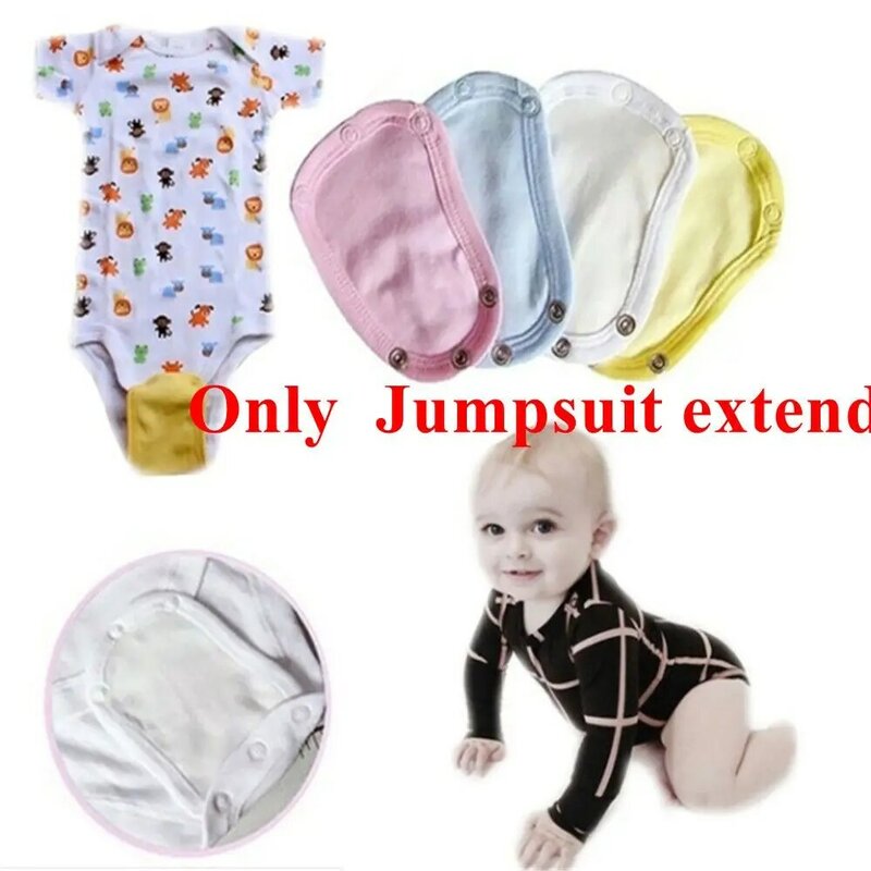4 warna tahan lama bayi Bodysuit memperpanjang bantalan berubah lembut meliputi popok memperpanjang Jumpsuit bantalan Jumpsuit memperpanjang