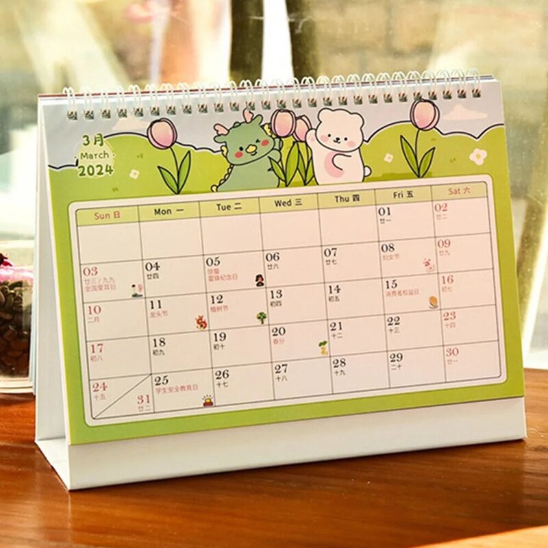 印刷製品壁掛けカレンダー、毎月プランナー計画、オフィススケジュール、デスク、新しい2023、2024